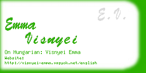 emma visnyei business card